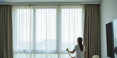Delicate sheer drape cleaning black-hill-vic Matty Curtain Cleaning
