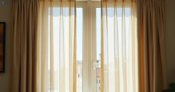 Dull dusty drapes in black-hill-vic before professional cleaning